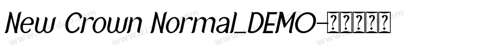 New Crown Normal_DEMO字体转换